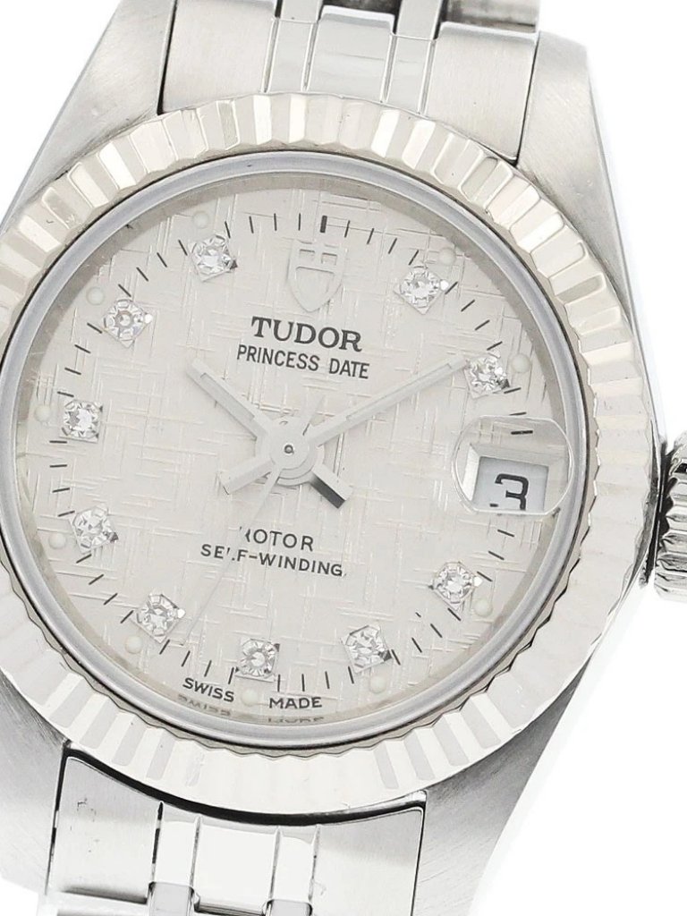 Tudor Princess Date 92514 10p Diamond Silver Dial Automatic Ladies Watch940374